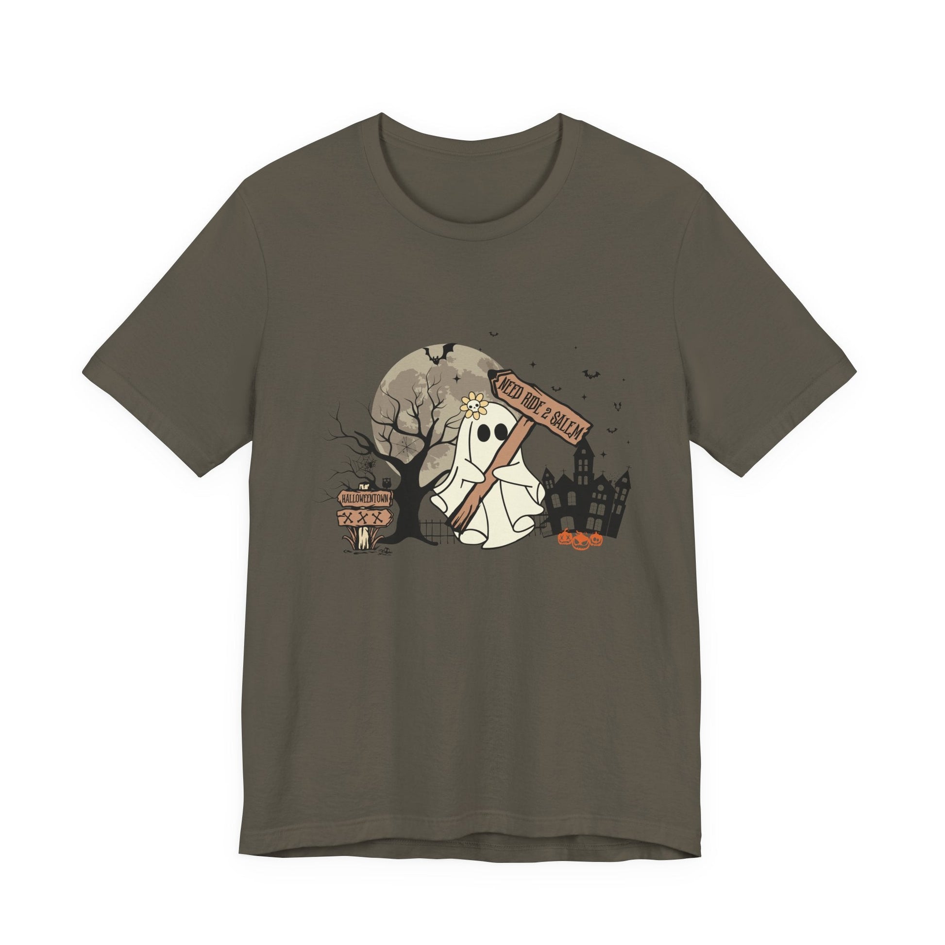 Funny Ghost Needing a Ride, Funny Ghost Shirt, Hitchhiking Ghost Shirt - Popbydesign