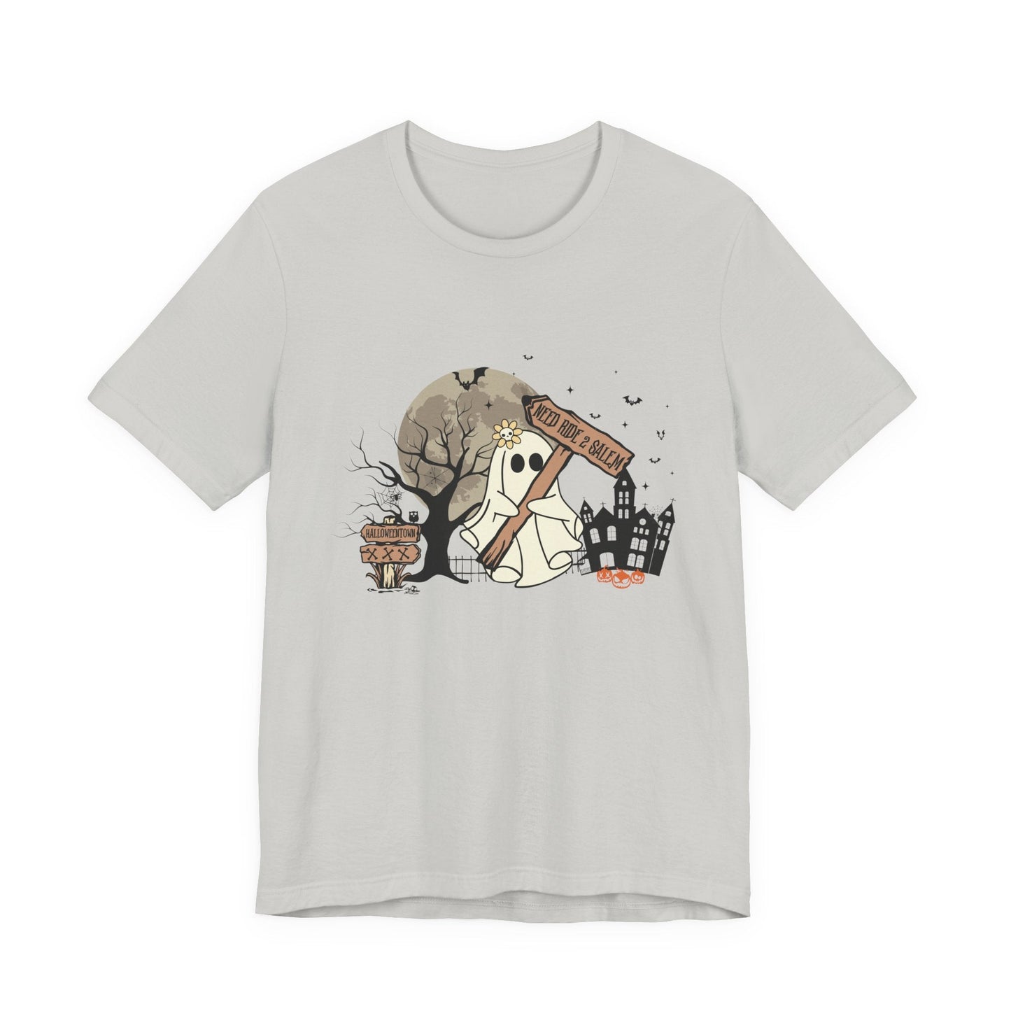 Funny Ghost Needing a Ride, Funny Ghost Shirt, Hitchhiking Ghost Shirt - Popbydesign