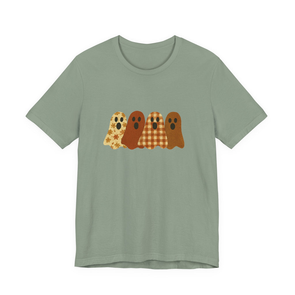 Funny Ghost Patchwork Tee, Cute Ghost Shirt by PopCultureByDesign36