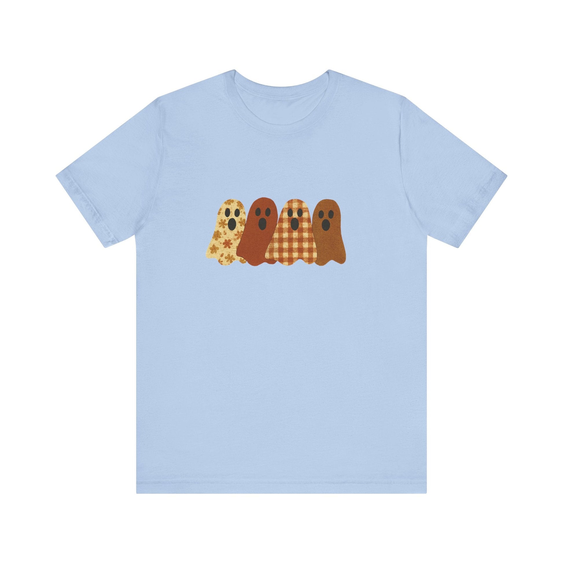 Funny Ghost Patchwork Tee, Cute Ghost Shirt - Popbydesign