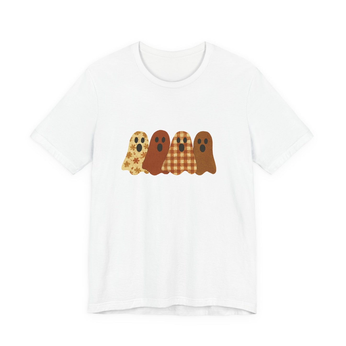 Funny Ghost Patchwork Tee, Cute Ghost Shirt - Popbydesign