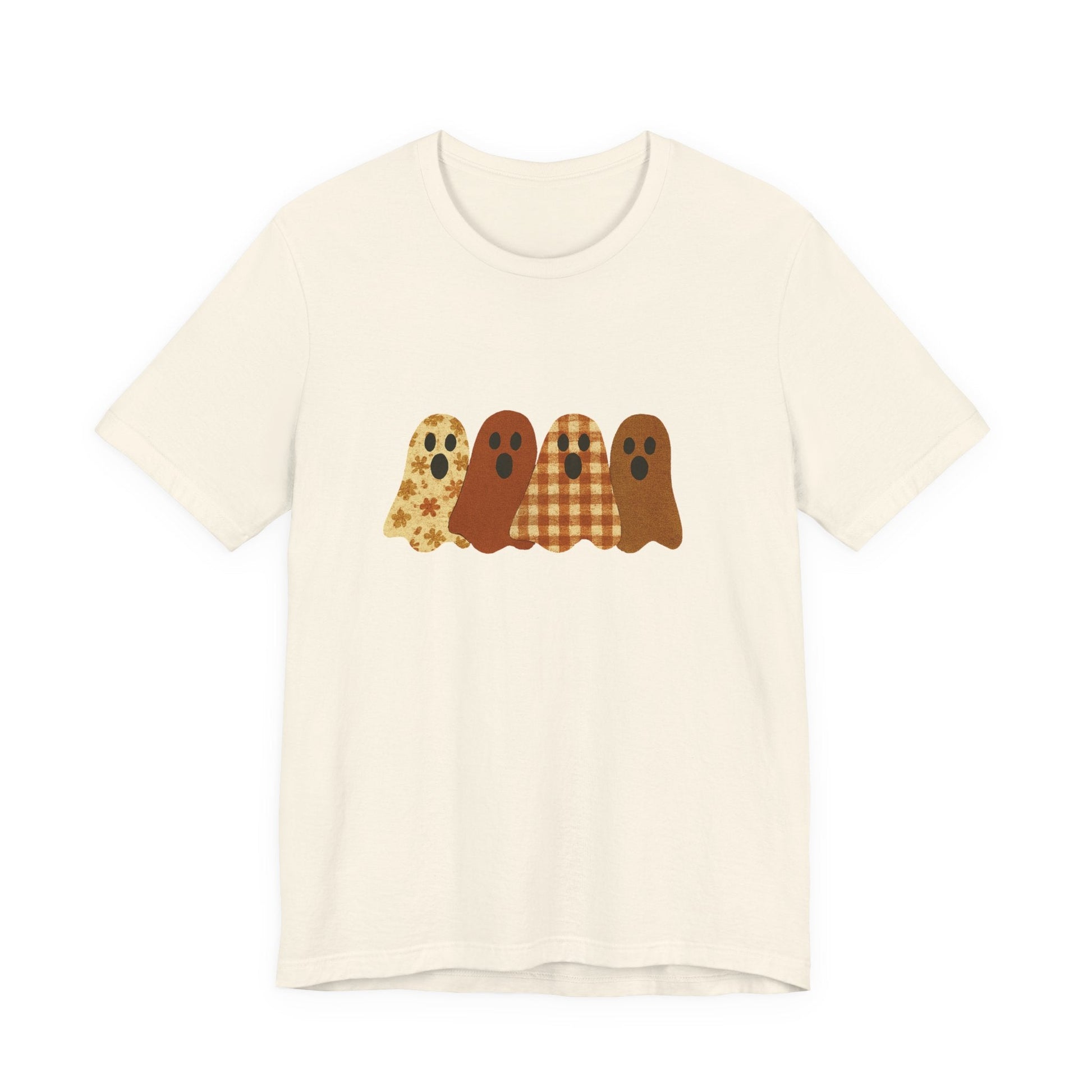 Funny Ghost Patchwork Tee, Cute Ghost Shirt - Popbydesign