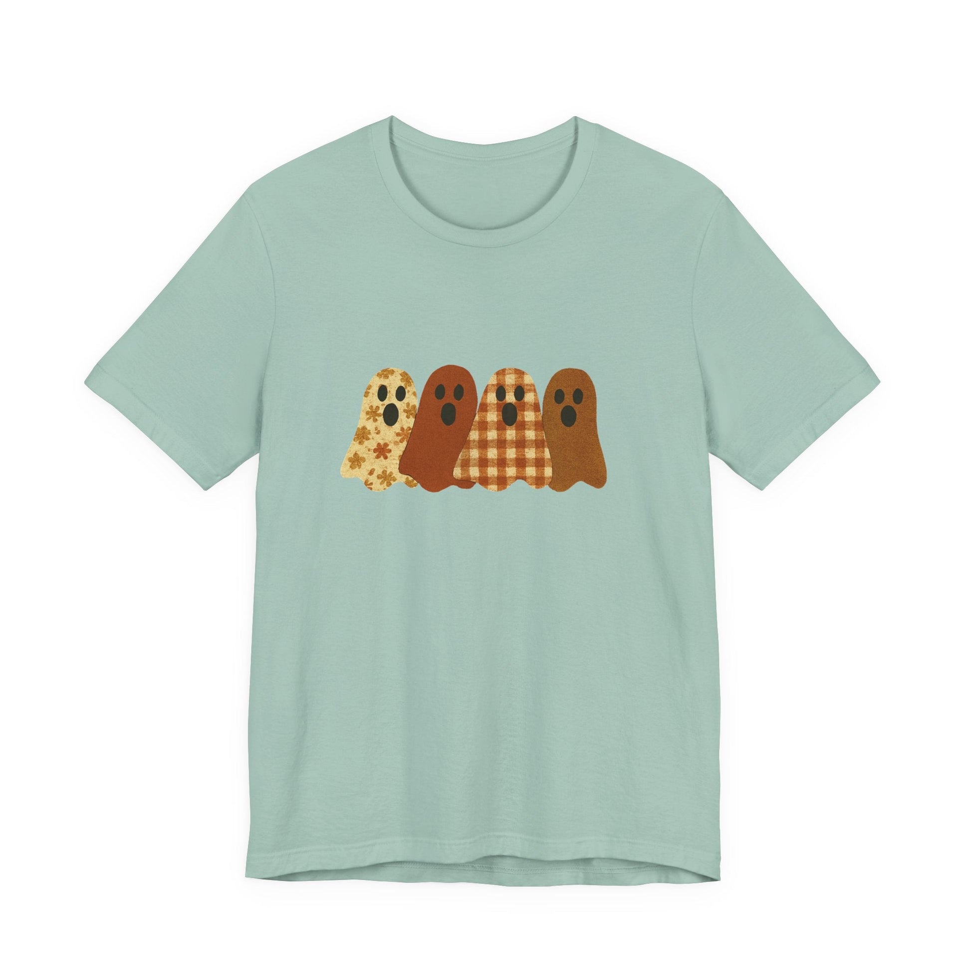 Funny Ghost Patchwork Tee, Cute Ghost Shirt - Popbydesign