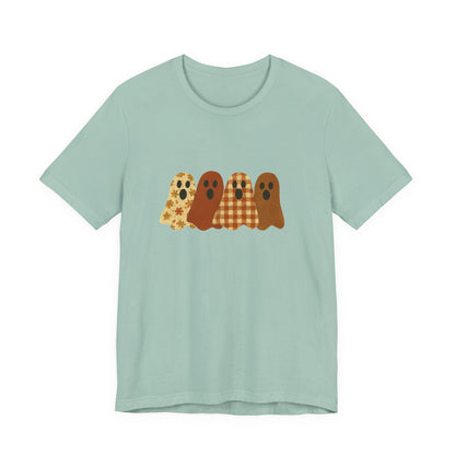 Funny Ghost Patchwork Tee, Cute Ghost Shirt - Popbydesign