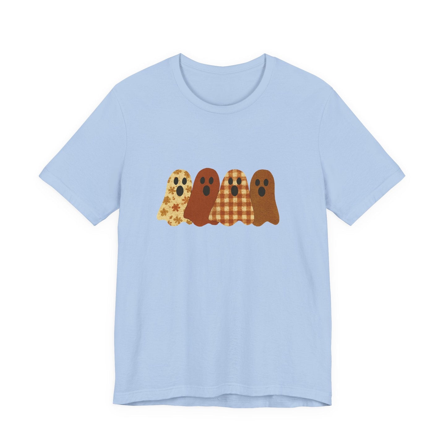 Funny Ghost Patchwork Tee, Cute Ghost Shirt - Popbydesign