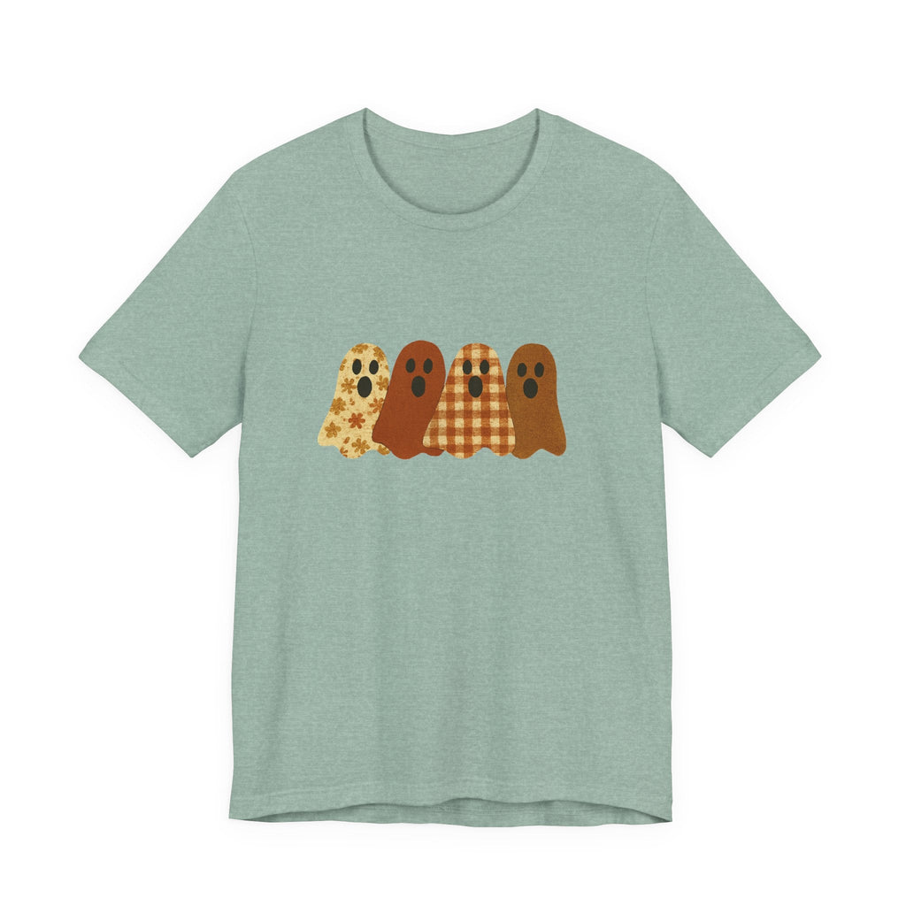 Funny Ghost Patchwork Tee, Cute Ghost Shirt by PopCultureByDesign36