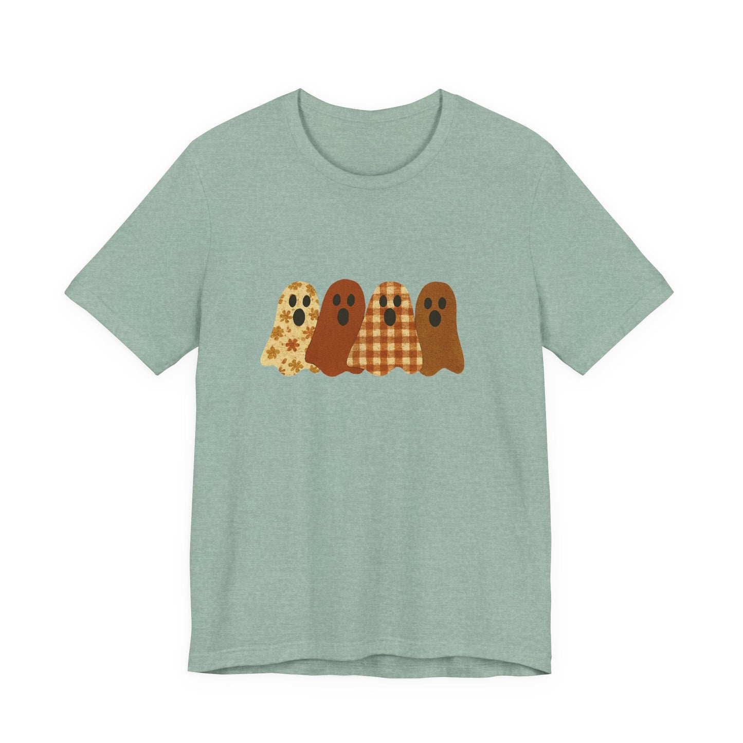 Funny Ghost Patchwork Tee, Cute Ghost Shirt - Popbydesign
