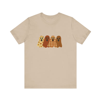 Funny Ghost Patchwork Tee, Cute Ghost Shirt - Popbydesign