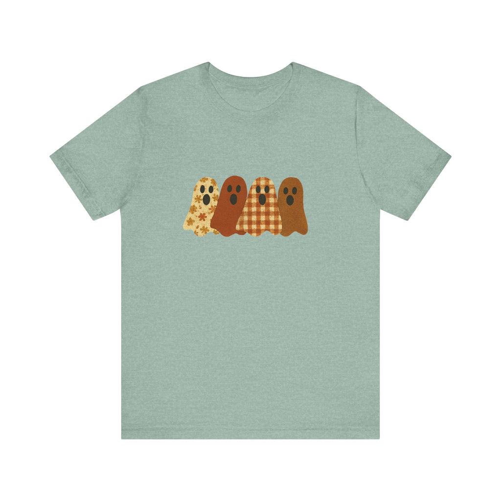 Funny Ghost Patchwork Tee, Cute Ghost Shirt by PopCultureByDesign36