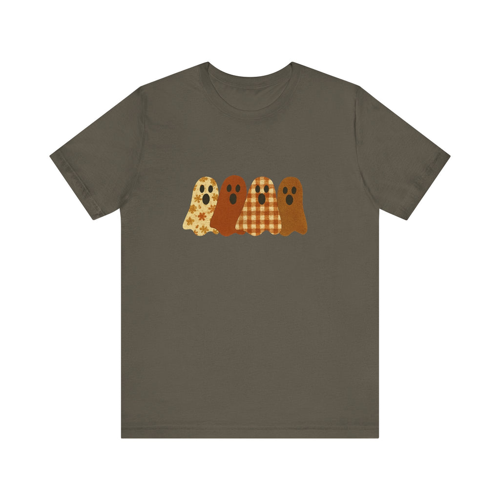 Funny Ghost Patchwork Tee, Cute Ghost Shirt by PopCultureByDesign36