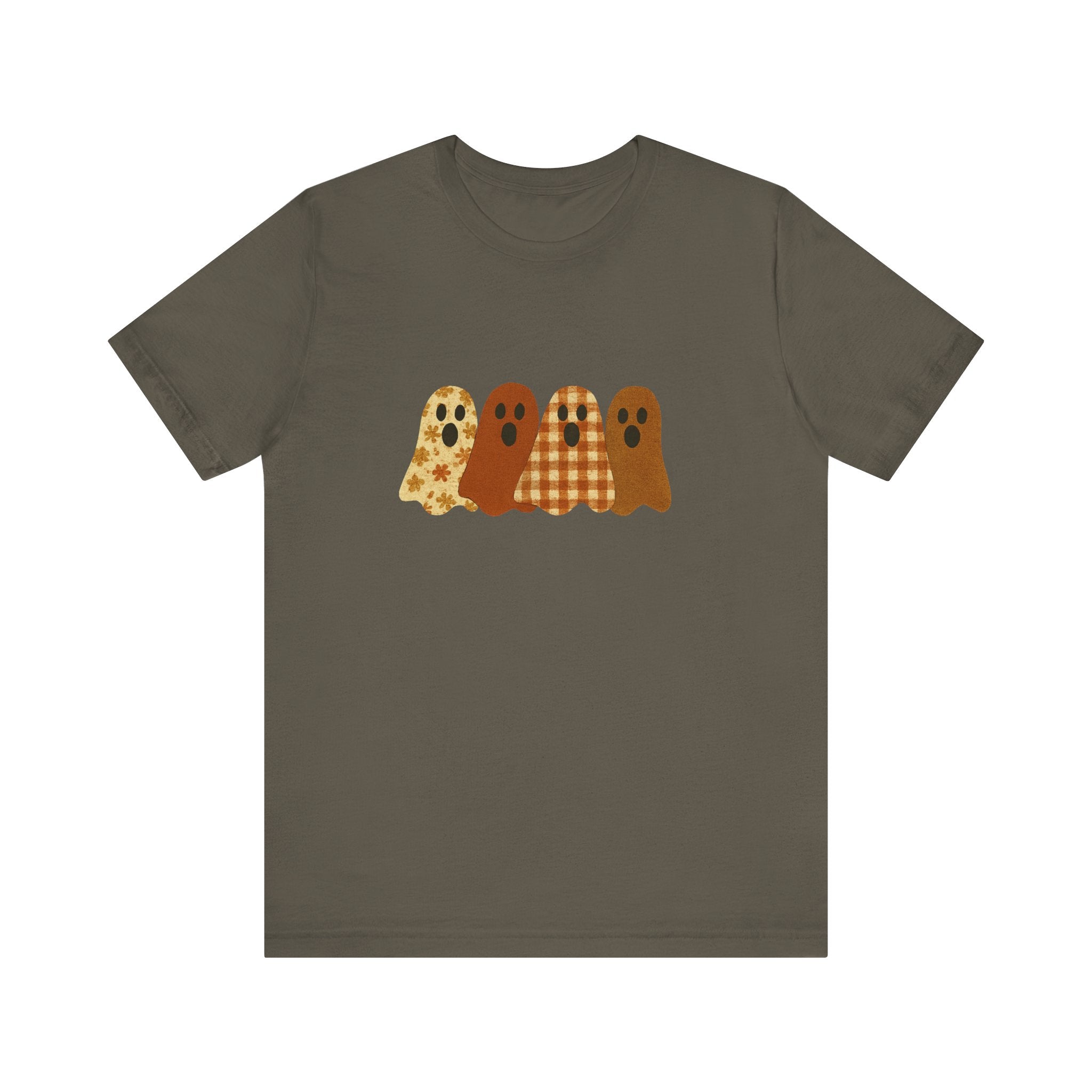 Funny Ghost Patchwork Tee, Cute Ghost Shirt by PopCultureByDesign36