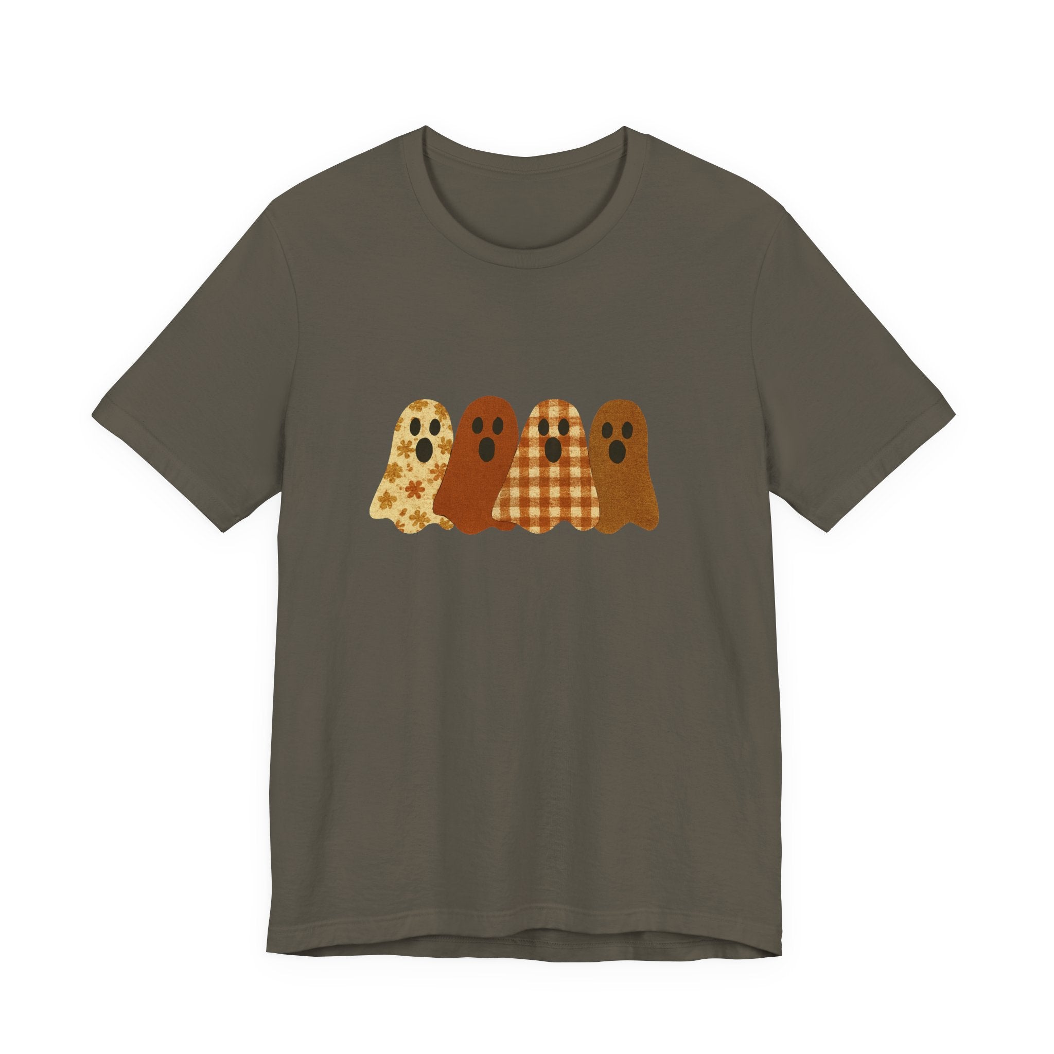 Funny Ghost Patchwork Tee, Cute Ghost Shirt by PopCultureByDesign36