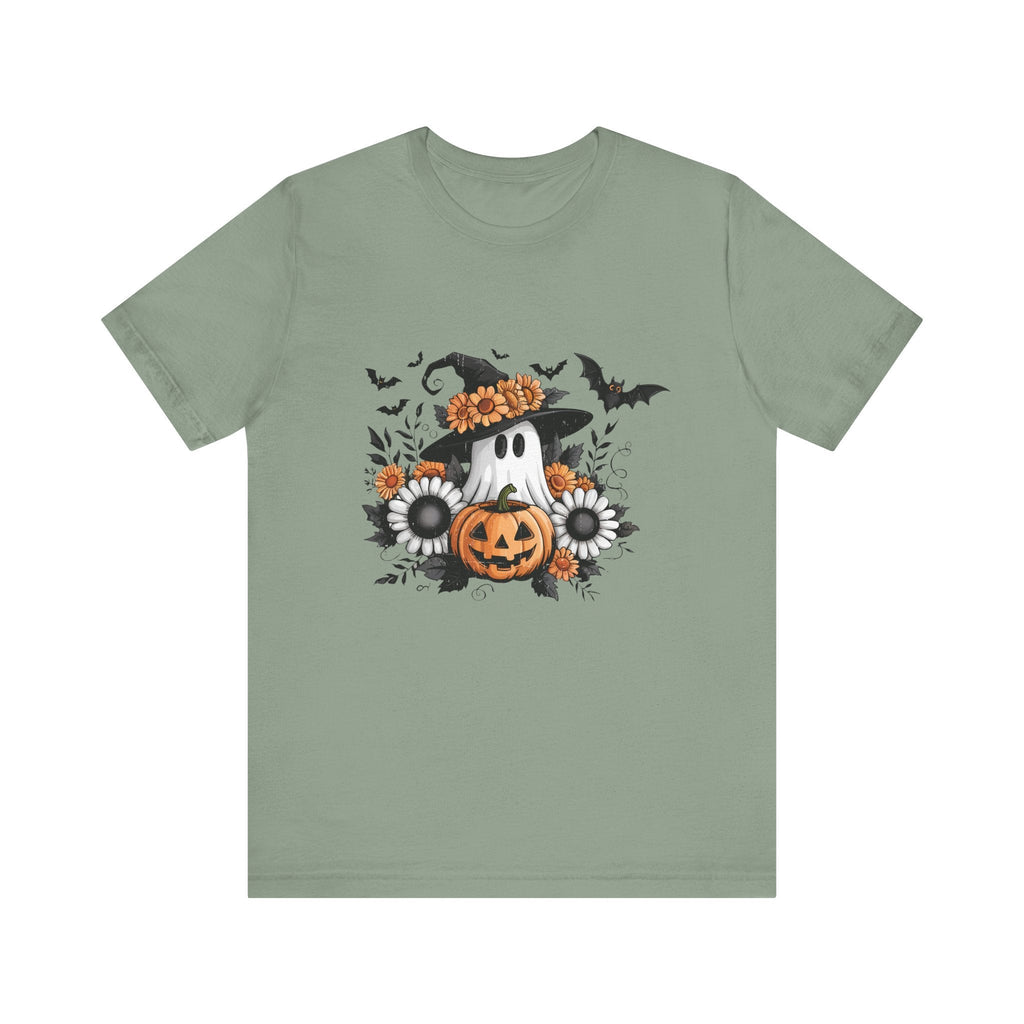 Funny Ghost Pumpkin Shirt, Boho Ghost Shirt, Soft floral ghost by PopCultureByDesign36