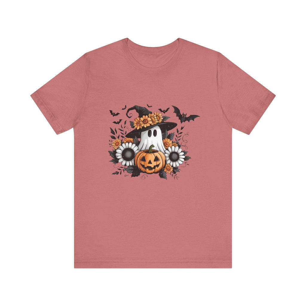 Funny Ghost Pumpkin Shirt, Boho Ghost Shirt, Soft floral ghost by PopCultureByDesign36