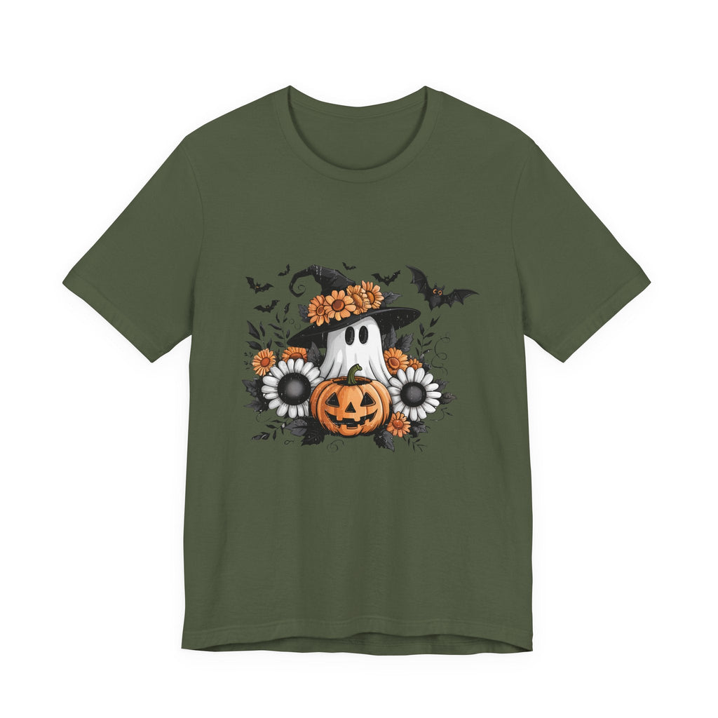 Funny Ghost Pumpkin Shirt, Boho Ghost Shirt, Soft floral ghost by PopCultureByDesign36