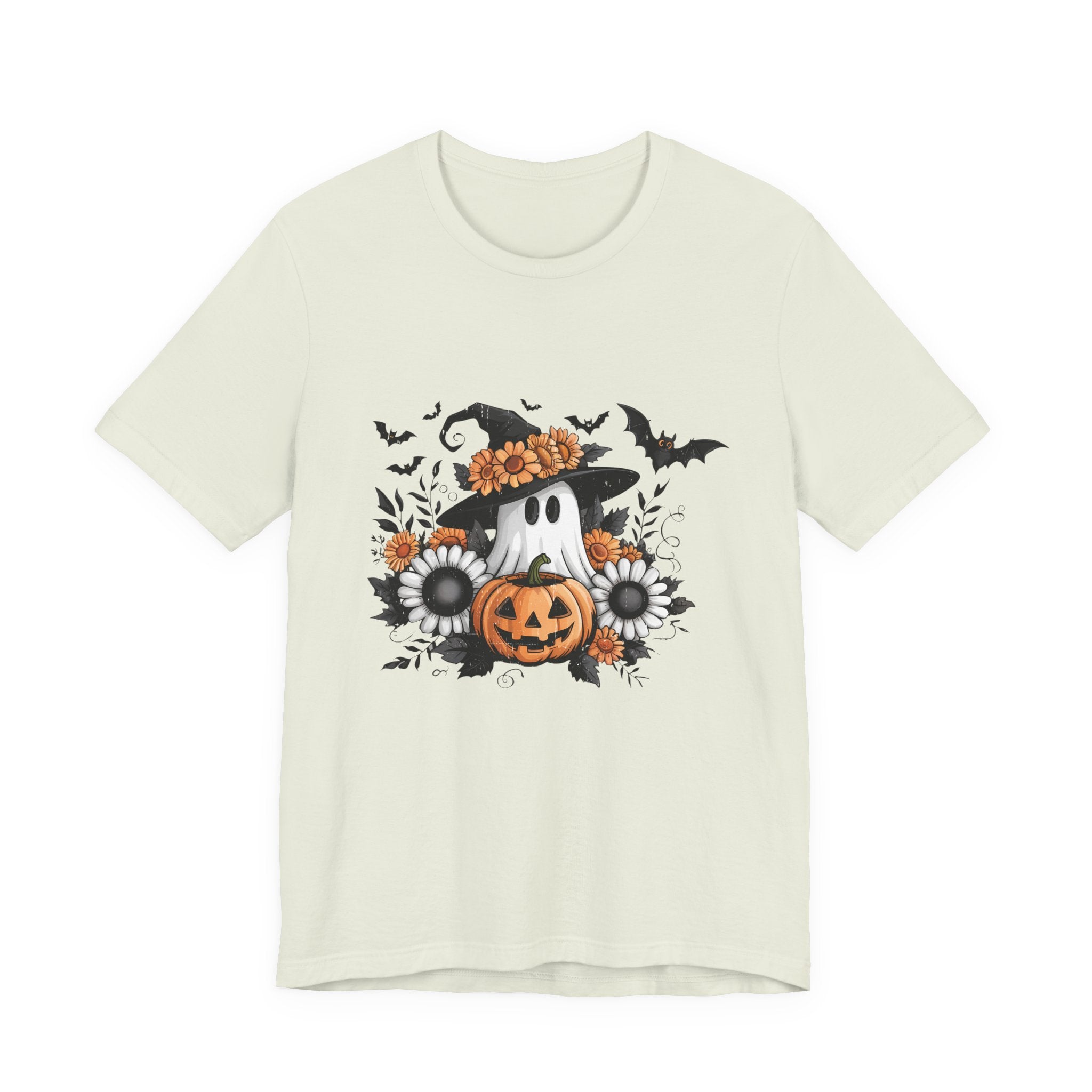Funny Ghost Pumpkin Shirt, Boho Ghost Shirt, Soft floral ghost by PopCultureByDesign36
