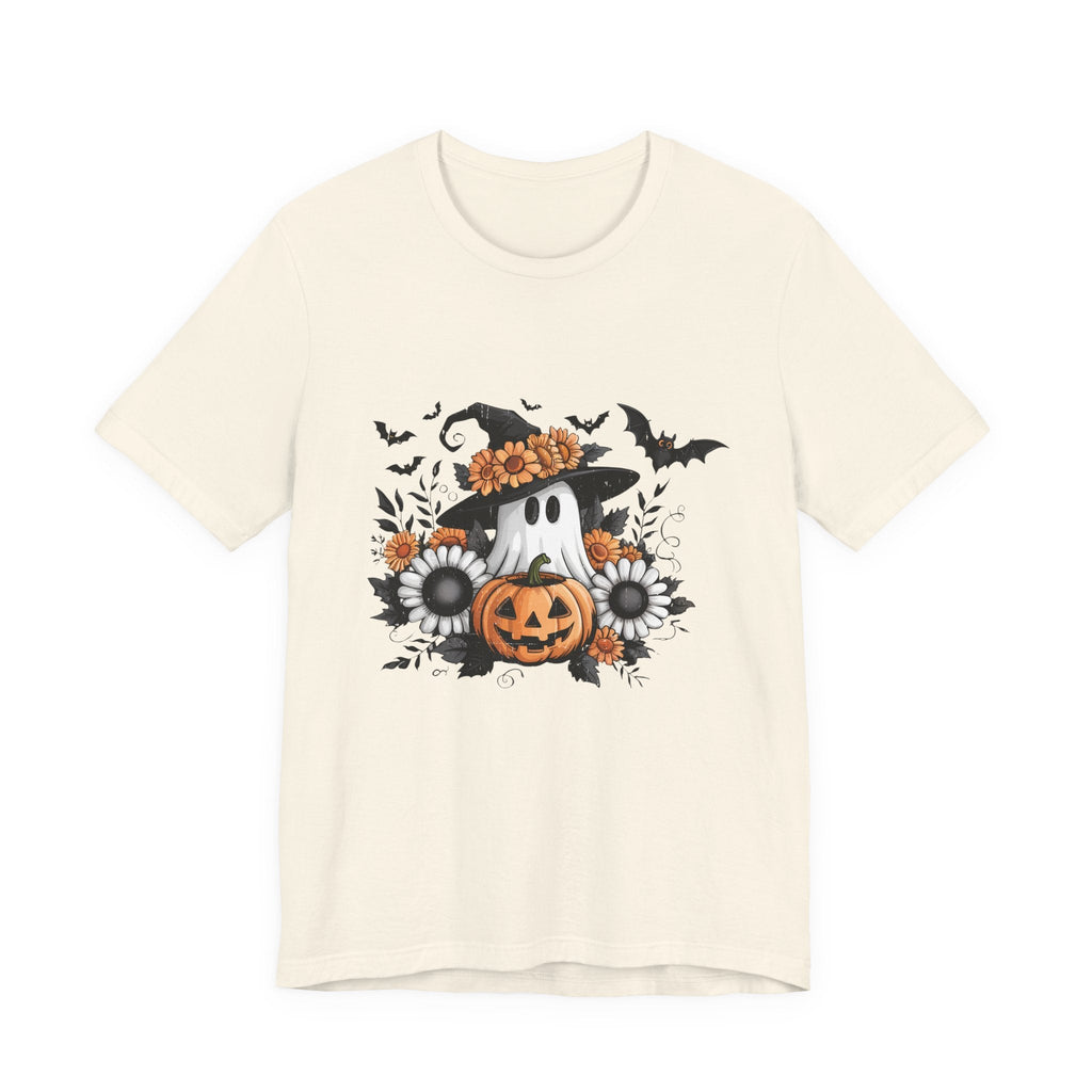 Funny Ghost Pumpkin Shirt, Boho Ghost Shirt, Soft floral ghost by PopCultureByDesign36