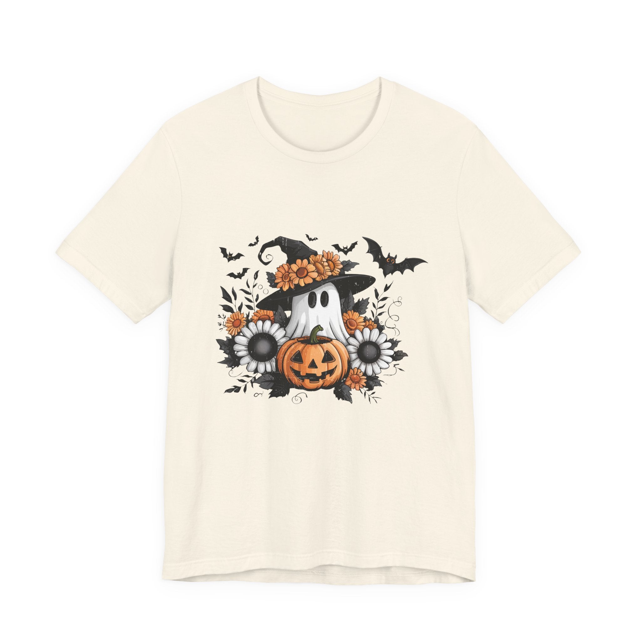 Funny Ghost Pumpkin Shirt, Boho Ghost Shirt, Soft floral ghost by PopCultureByDesign36