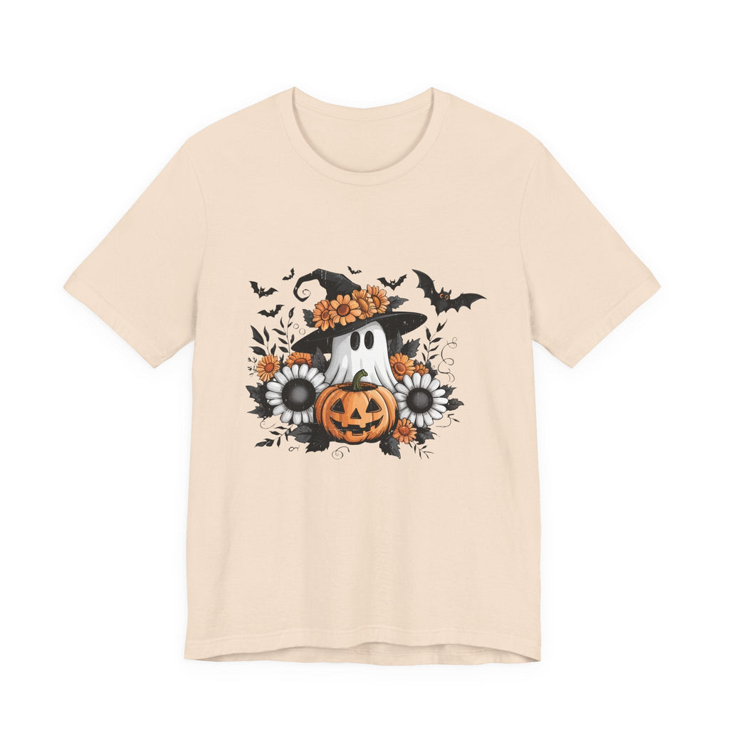 Funny Ghost Pumpkin Shirt, Boho Ghost Shirt, Soft floral ghost by PopCultureByDesign36
