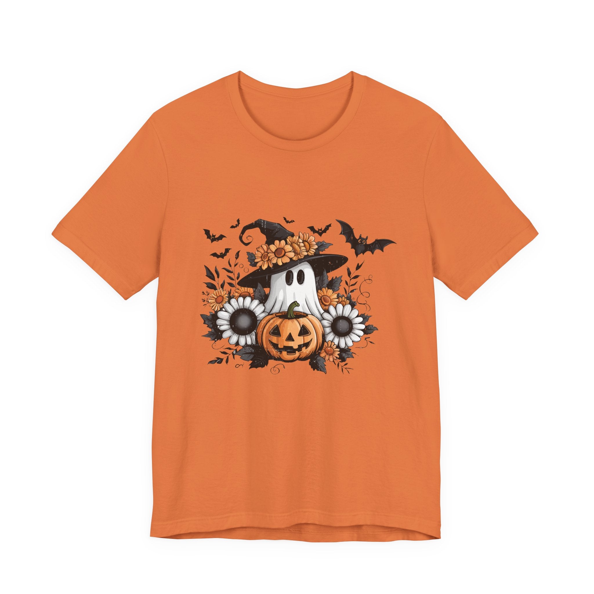 Funny Ghost Pumpkin Shirt, Boho Ghost Shirt, Soft floral ghost by PopCultureByDesign36