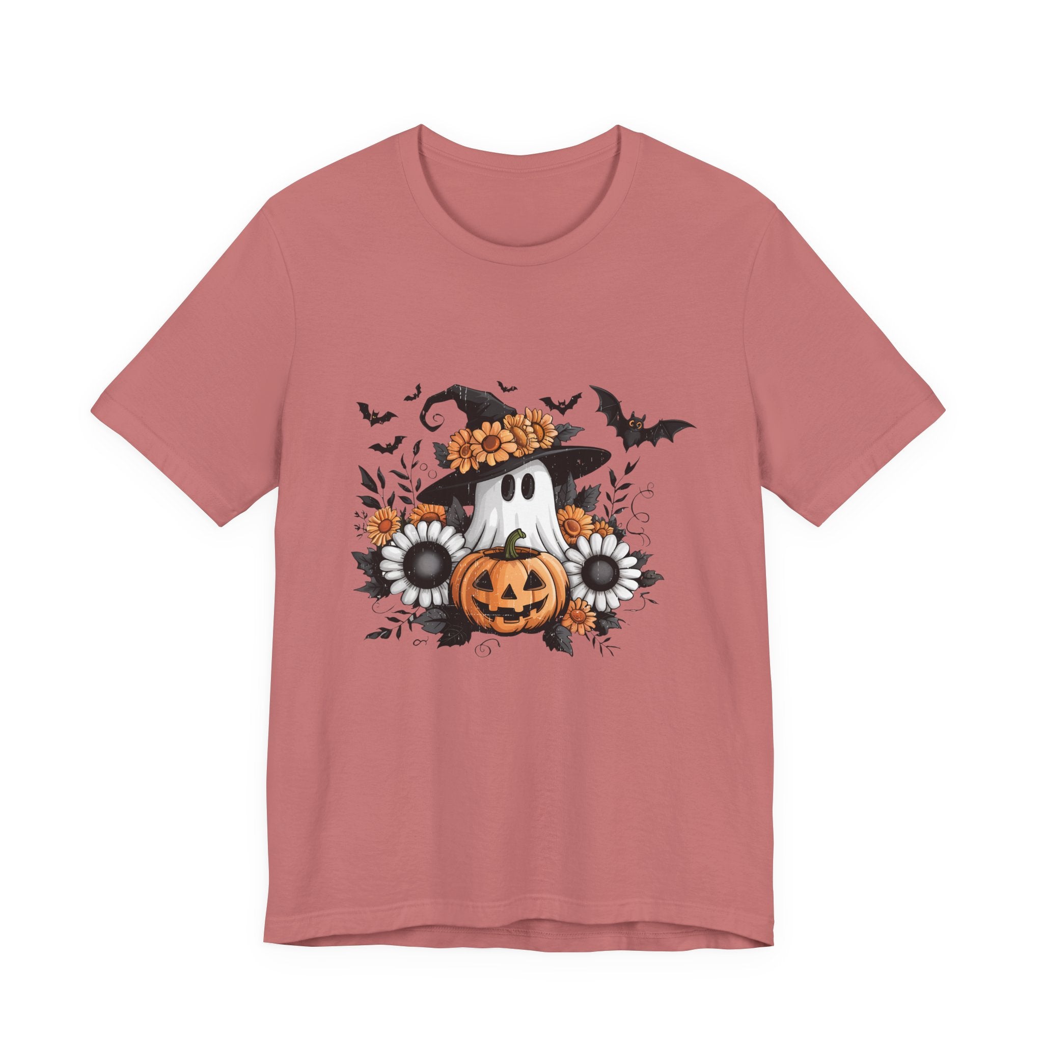 Funny Ghost Pumpkin Shirt, Boho Ghost Shirt, Soft floral ghost by PopCultureByDesign36