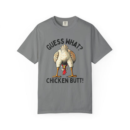 Funny Guess What Chicken Butt Humorous Chicken Lover Tee - Popbydesign