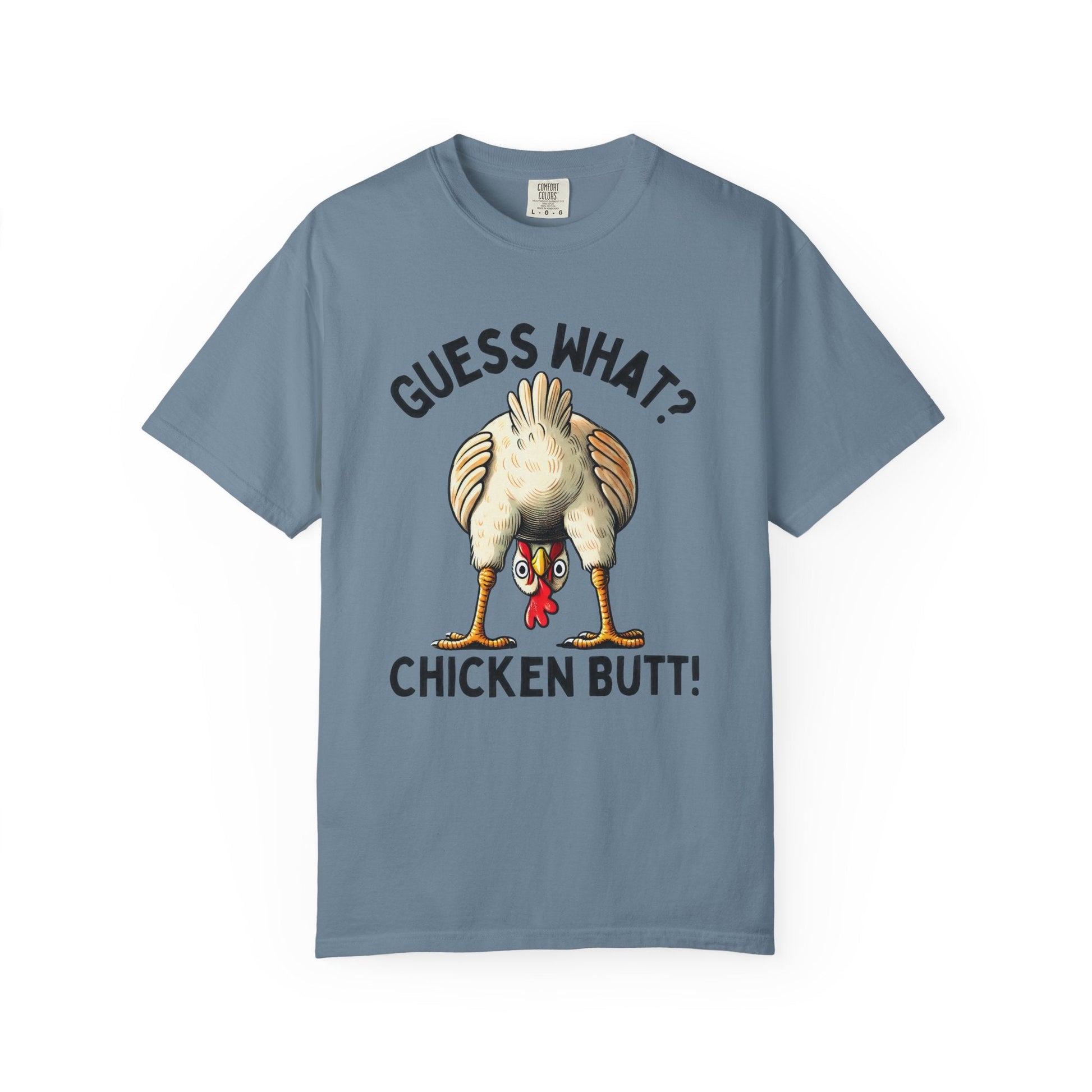 Funny Guess What Chicken Butt Humorous Chicken Lover Tee - Popbydesign