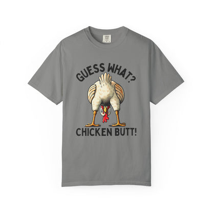 Funny Guess What Chicken Butt Humorous Chicken Lover Tee - Popbydesign