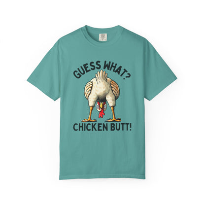 Funny Guess What Chicken Butt Humorous Chicken Lover Tee - Popbydesign