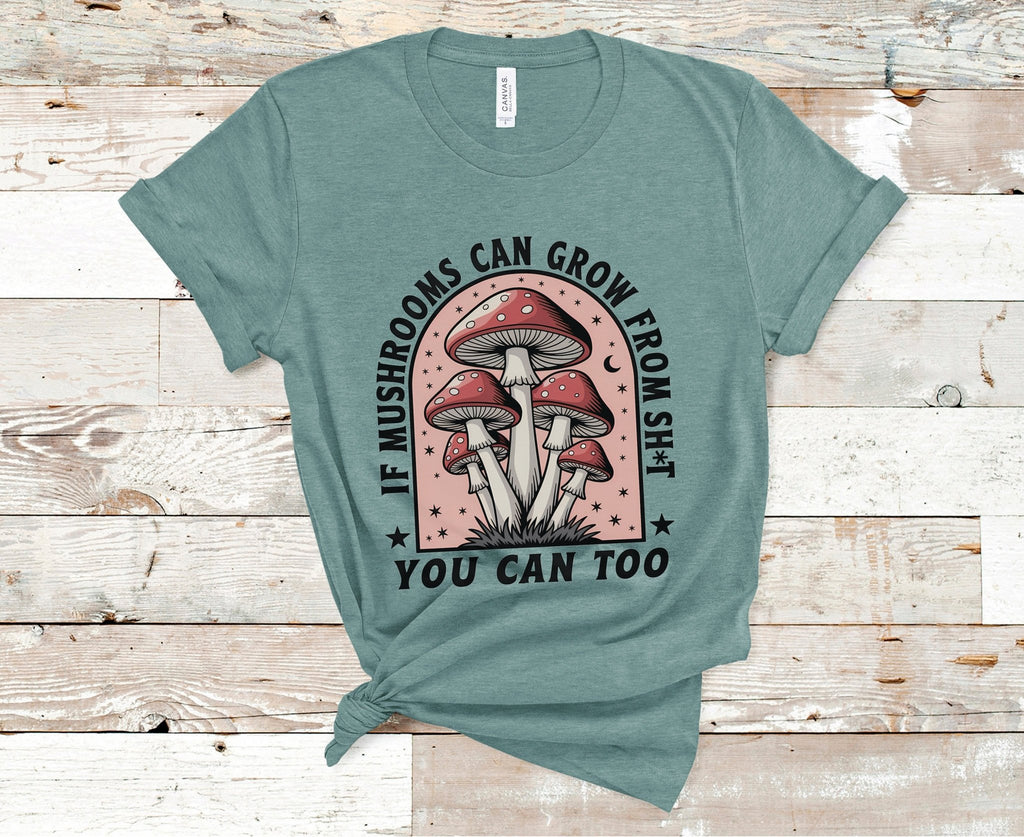 Funny Mushrooms Tee, Funny Motivational Shirt, Mushroom Lover by PopCultureByDesign36