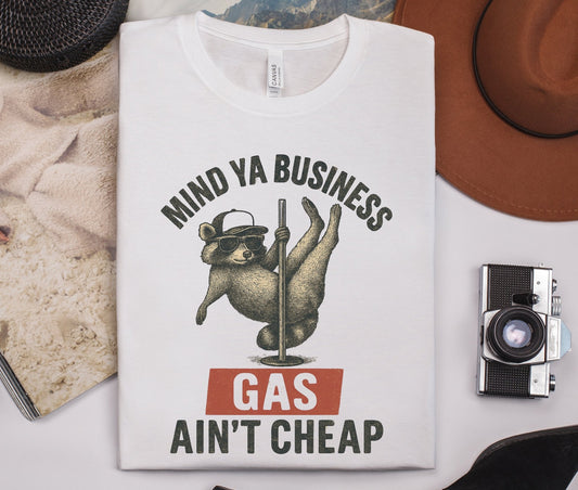 Funny Raccoon Pole Dancing Unisex Tee, Humorous Graphic Tee, - Popbydesign