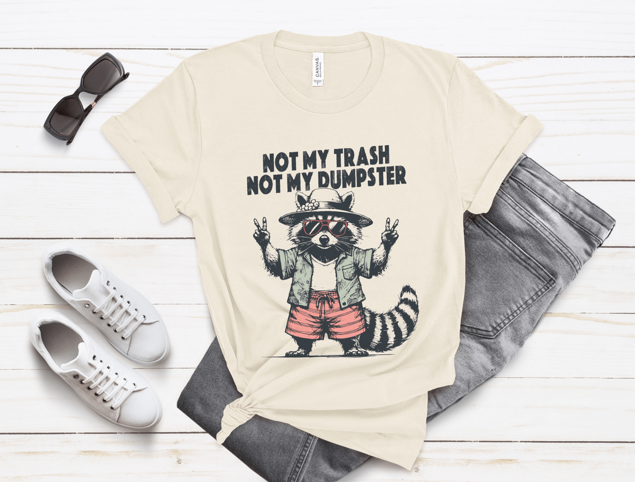 Funny Raccoon Shirt, Cute Baby Raccoon Shirt, Raccoon Shirt by PopCultureByDesign36