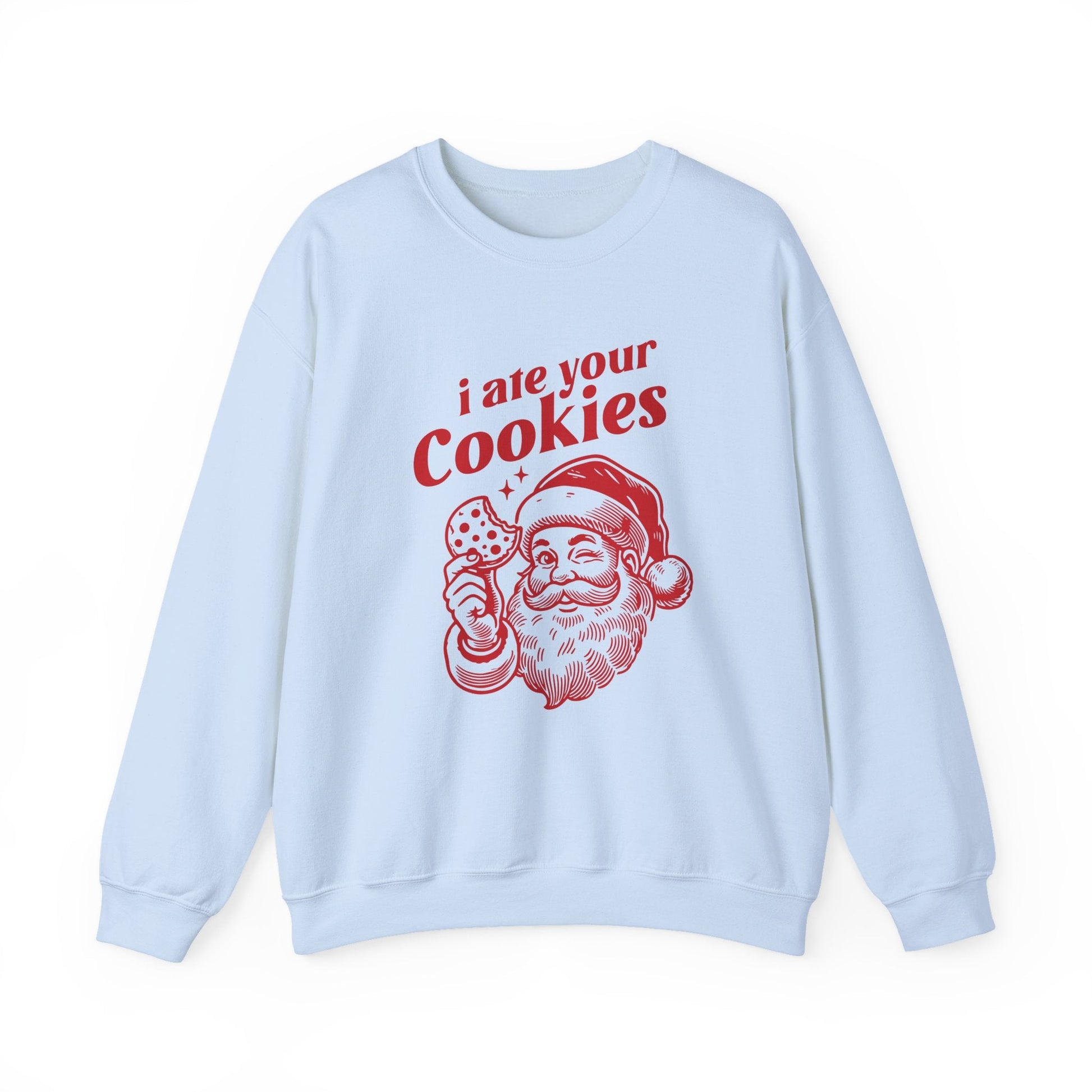 Funny Santa sweatshirt, Retro Santa sweatshirt, Santa Cookie - Popbydesign