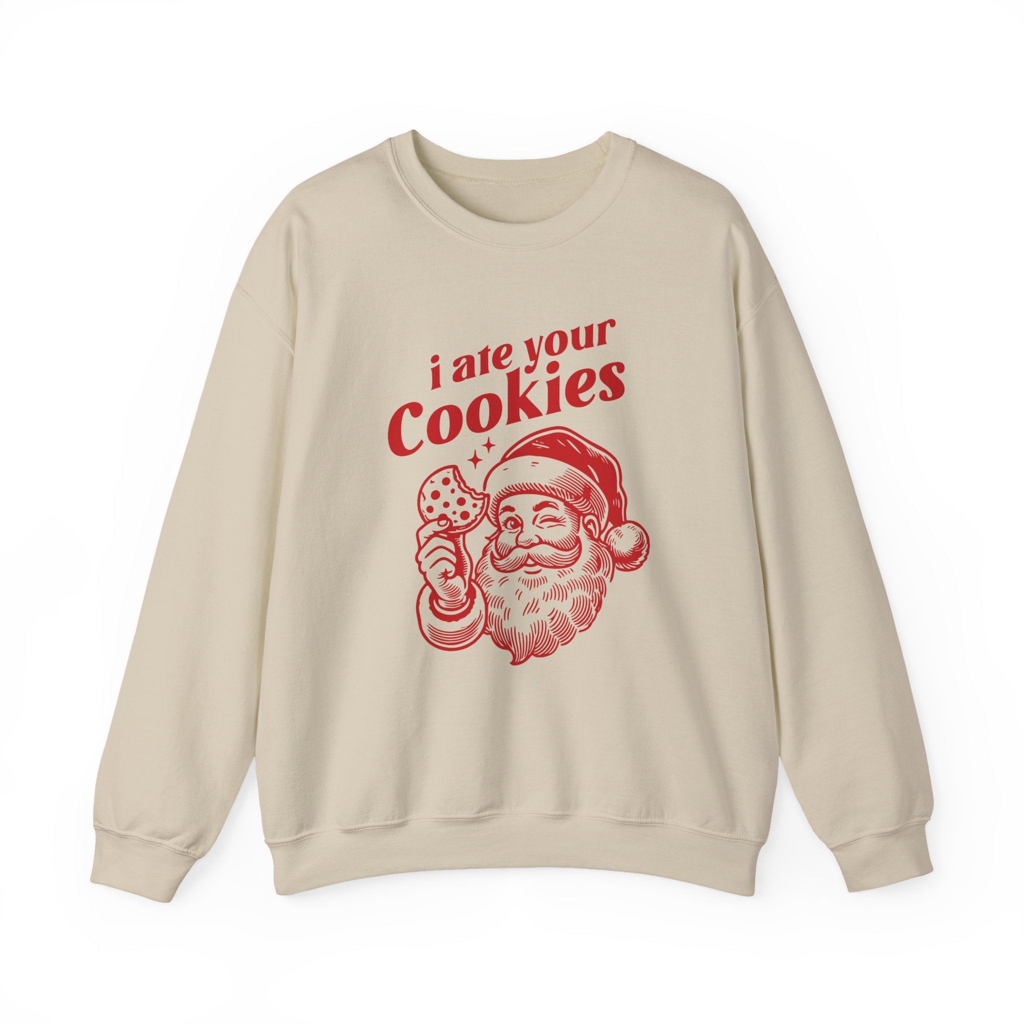 Funny Santa sweatshirt, Retro Santa sweatshirt, Santa Cookie by PopCultureByDesign36
