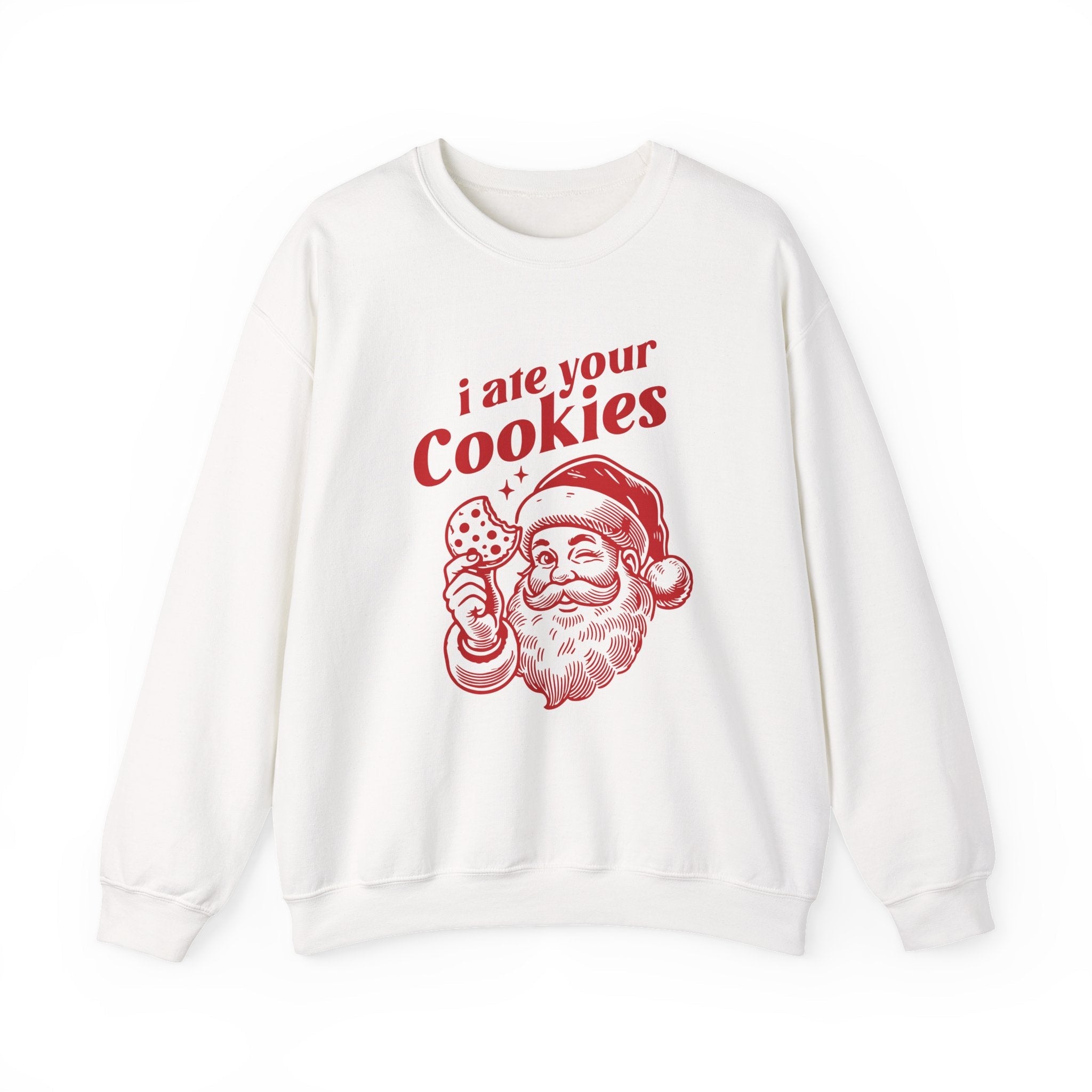 Funny Santa sweatshirt, Retro Santa sweatshirt, Santa Cookie by PopCultureByDesign36