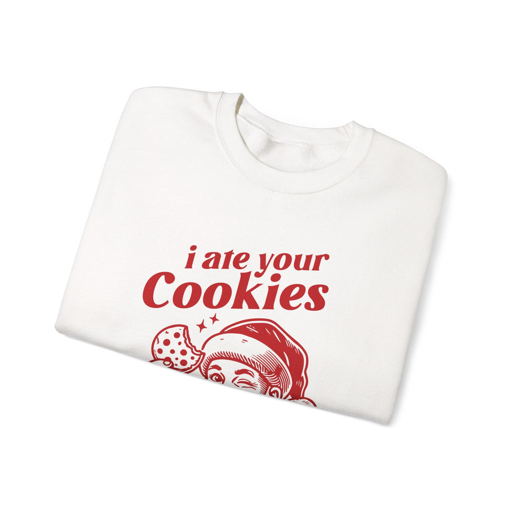 Funny Santa sweatshirt, Retro Santa sweatshirt, Santa Cookie by PopCultureByDesign36