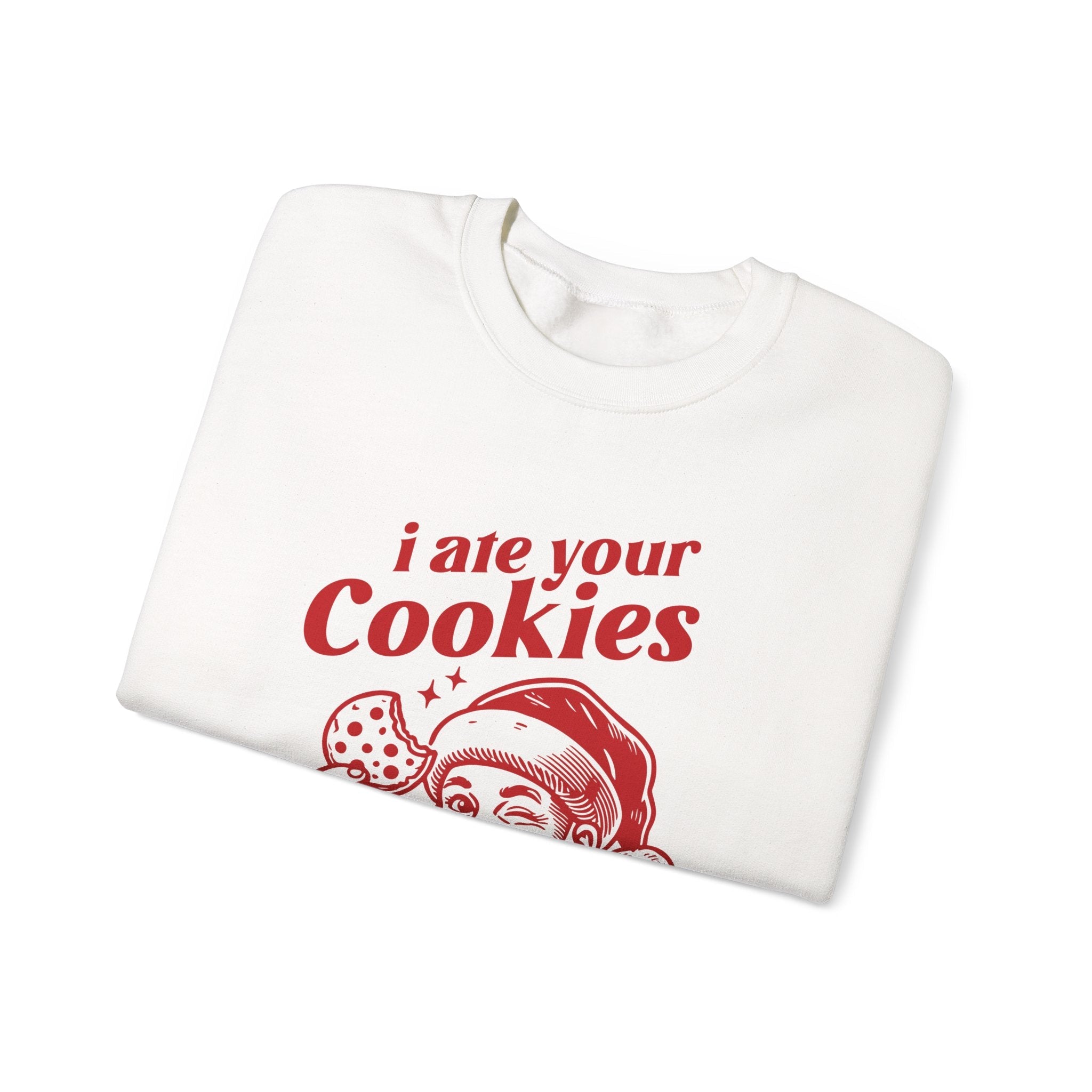 Funny Santa sweatshirt, Retro Santa sweatshirt, Santa Cookie by PopCultureByDesign36