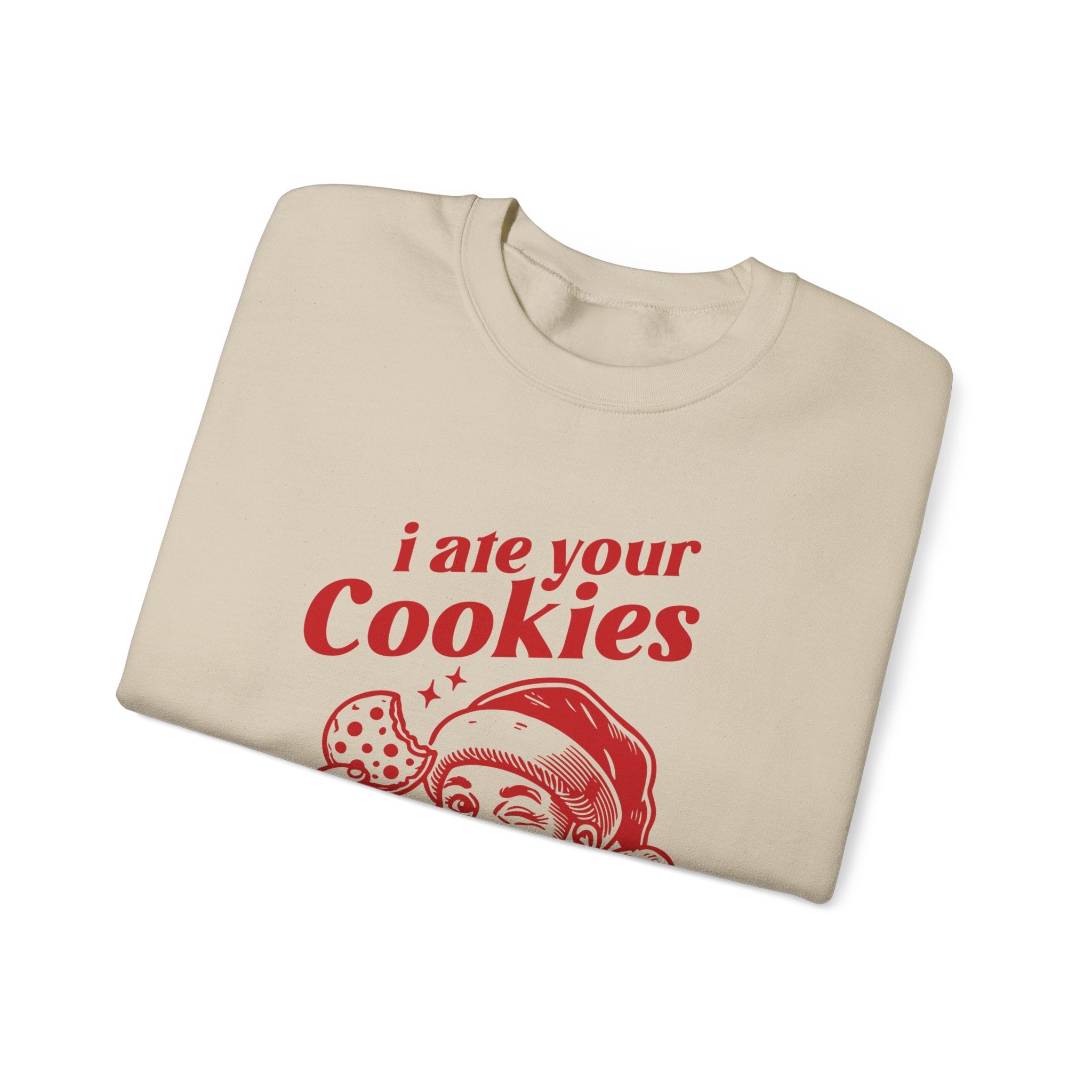 Funny Santa sweatshirt, Retro Santa sweatshirt, Santa Cookie by PopCultureByDesign36