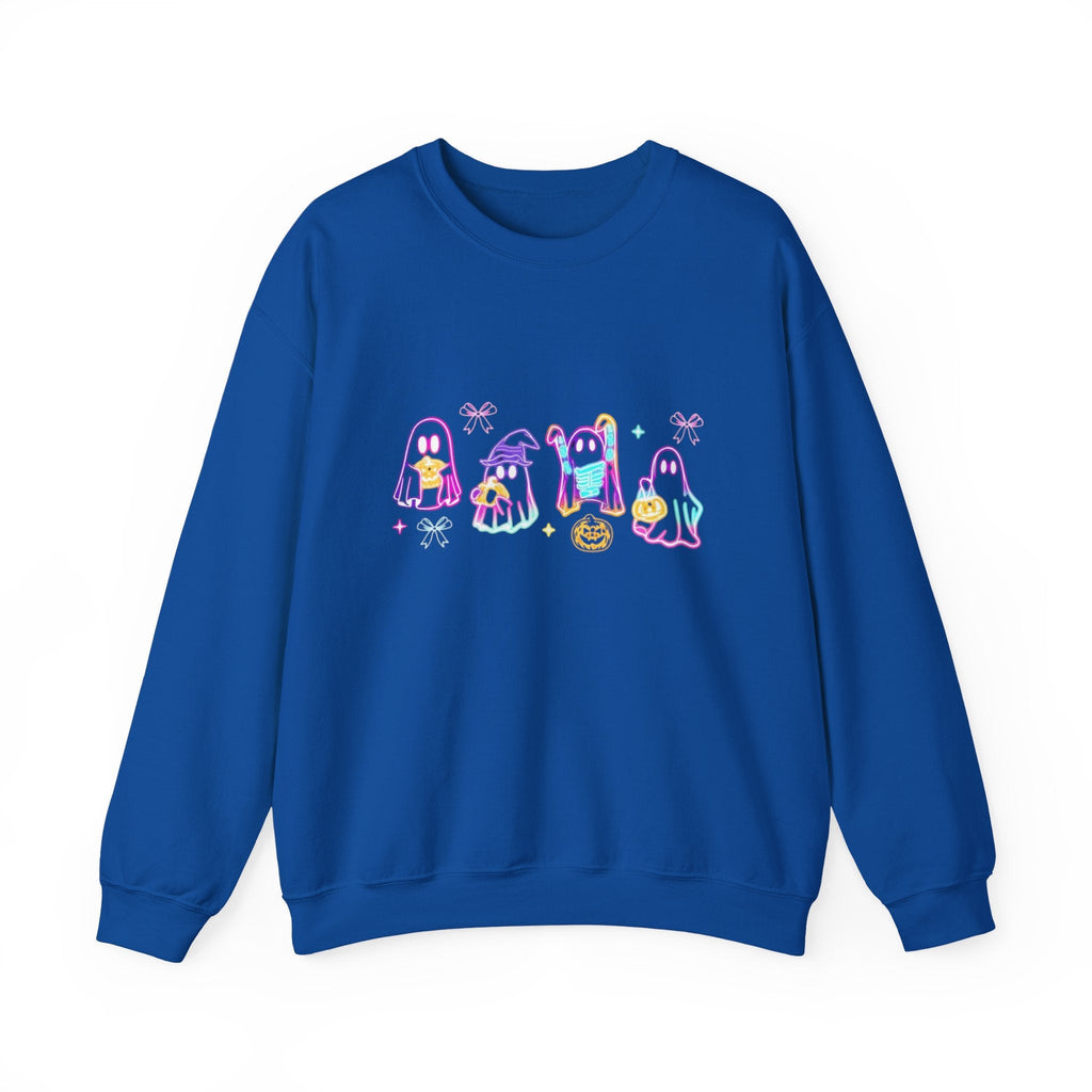 Ghost Neon Halloween Sweatshirt, Halloween Party Sweater by PopCultureByDesign36