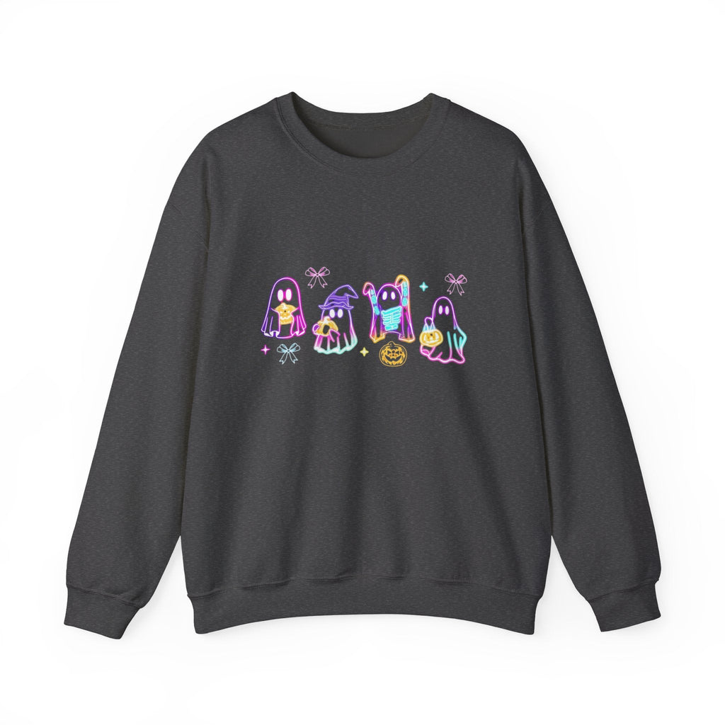 Ghost Neon Halloween Sweatshirt, Halloween Party Sweater by PopCultureByDesign36