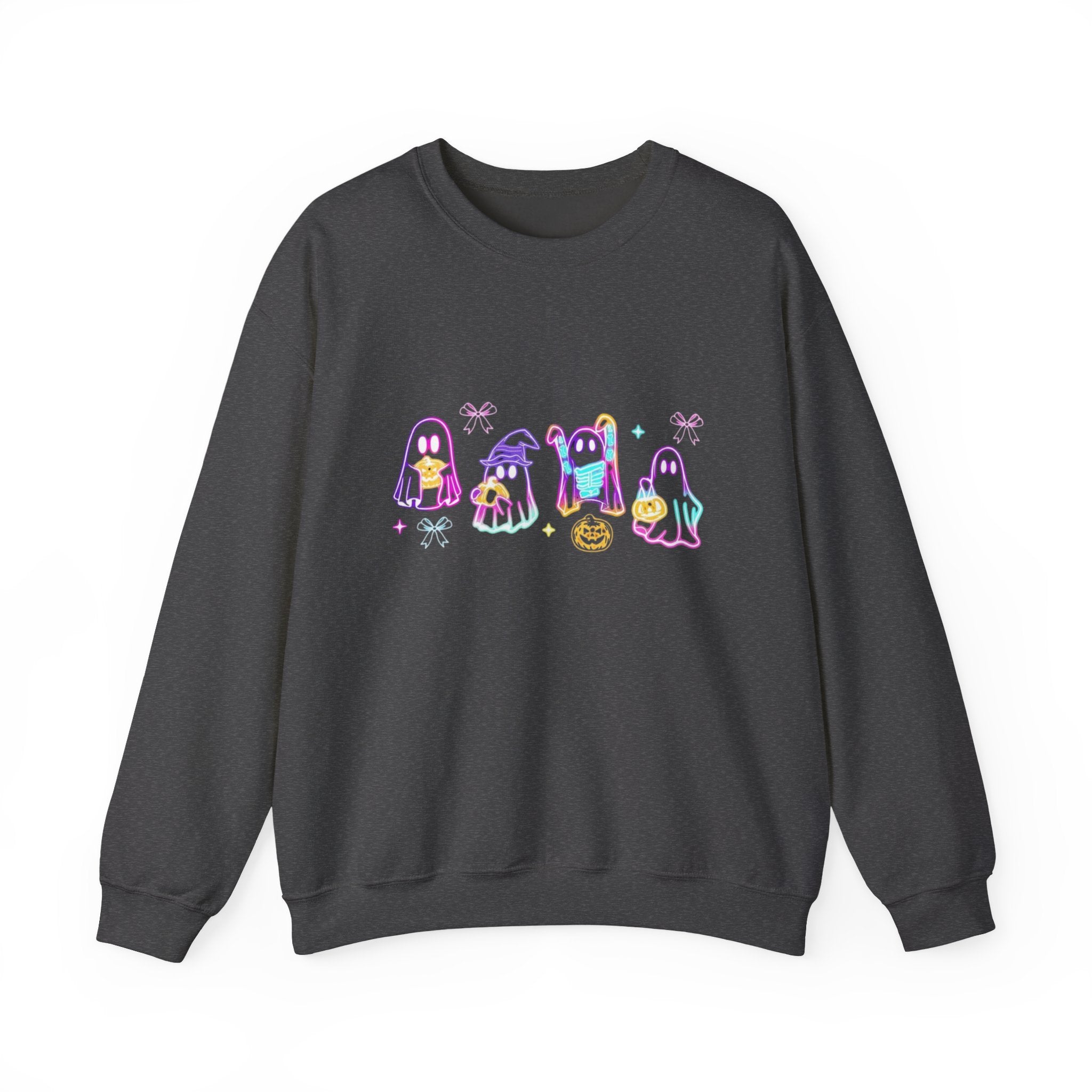 Ghost Neon Halloween Sweatshirt, Halloween Party Sweater by PopCultureByDesign36