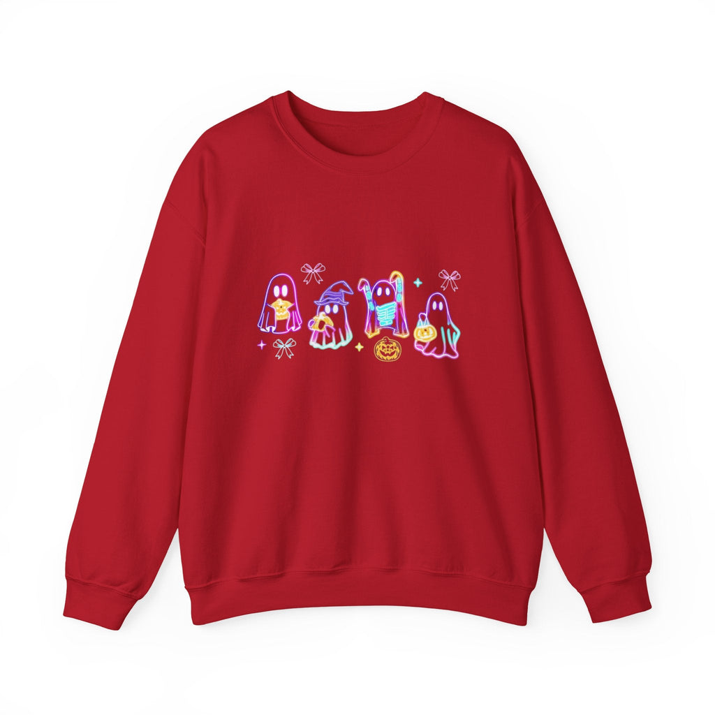 Ghost Neon Halloween Sweatshirt, Halloween Party Sweater by PopCultureByDesign36