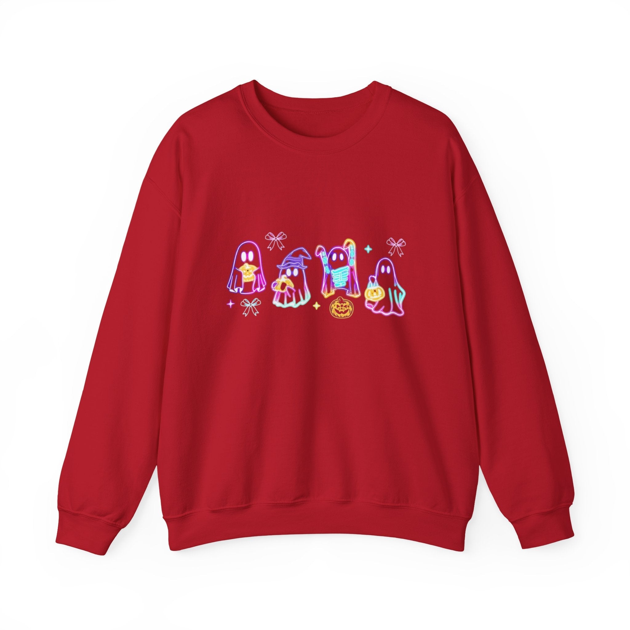 Ghost Neon Halloween Sweatshirt, Halloween Party Sweater by PopCultureByDesign36