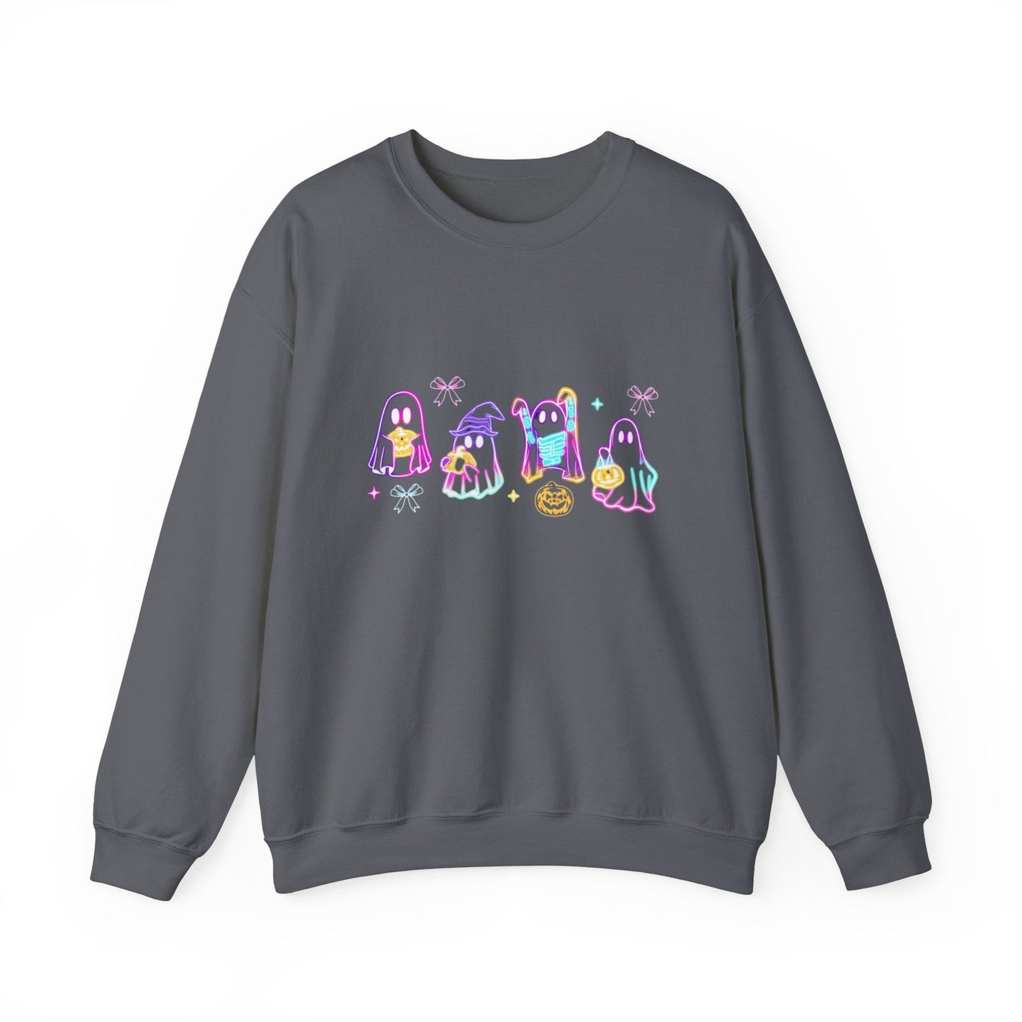 Ghost Neon Halloween Sweatshirt, Halloween Party Sweater - Popbydesign