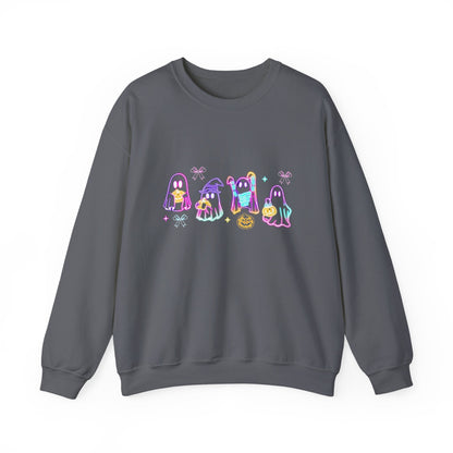 Ghost Neon Halloween Sweatshirt, Halloween Party Sweater - Popbydesign