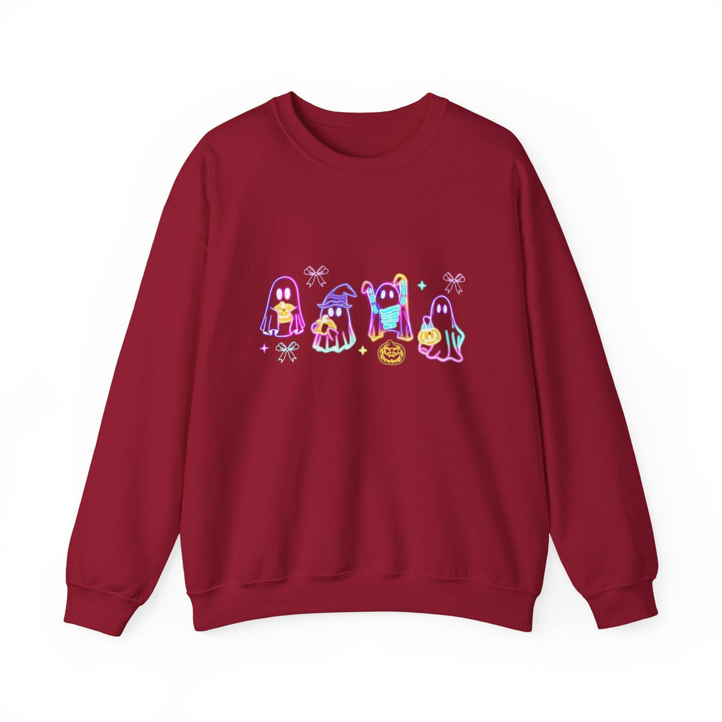 Ghost Neon Halloween Sweatshirt, Halloween Party Sweater by PopCultureByDesign36