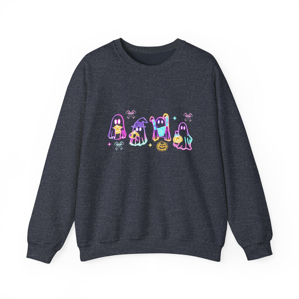 Ghost Neon Halloween Sweatshirt, Halloween Party Sweater by PopCultureByDesign36