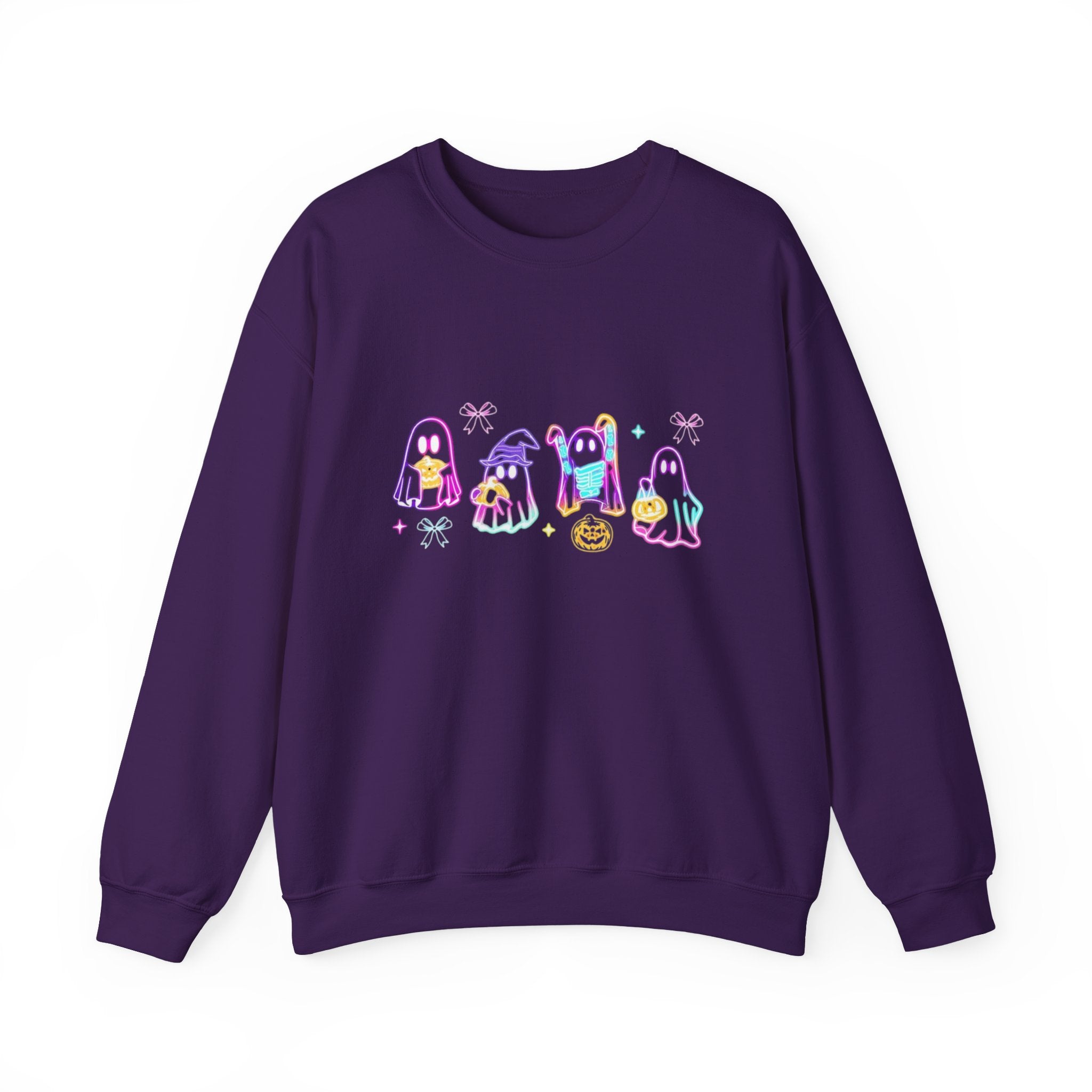 Ghost Neon Halloween Sweatshirt, Halloween Party Sweater by PopCultureByDesign36