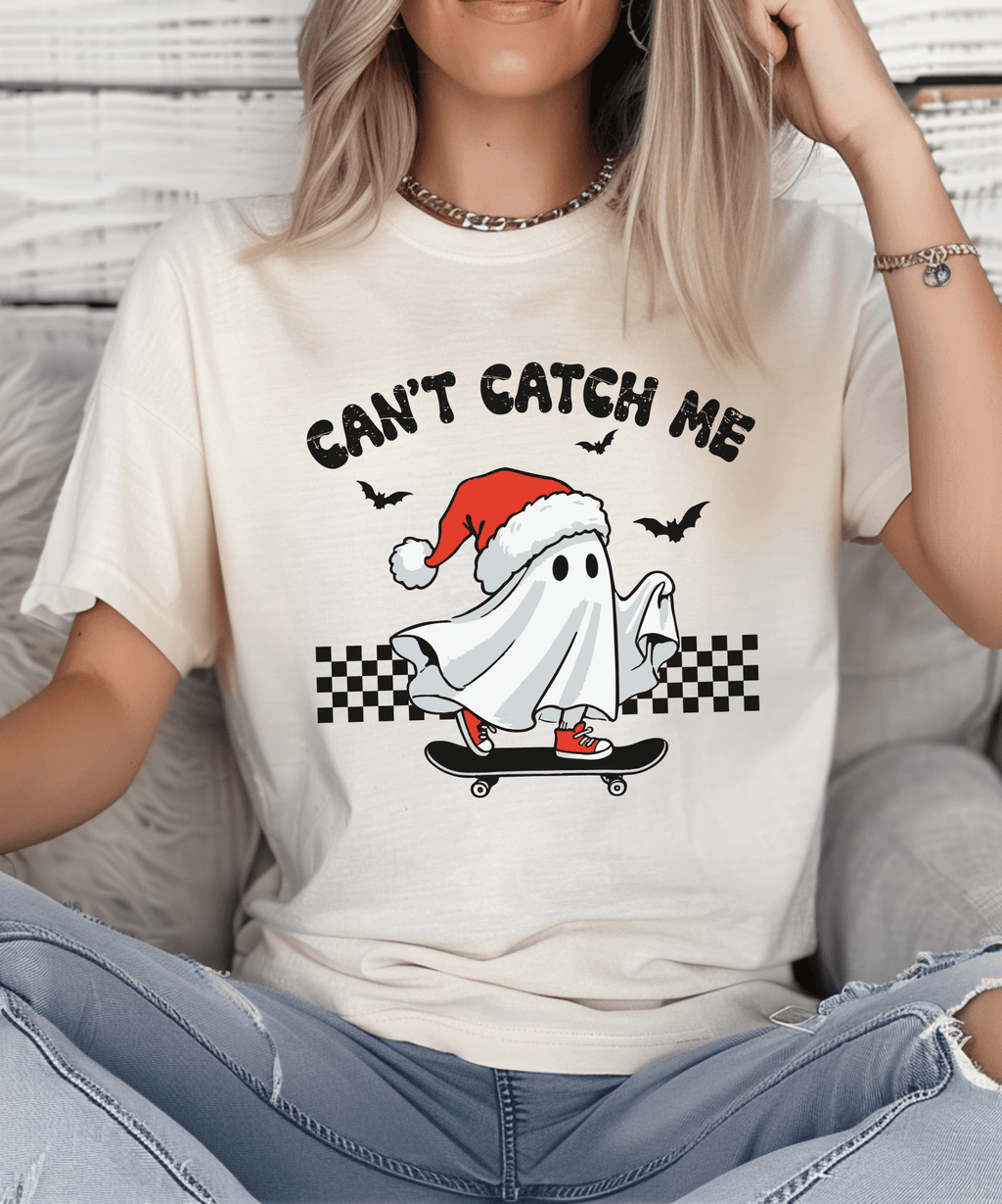 Halloween Ghost Shirt, Cute Ghost Shirt, Christmas skate ghost by PopCultureByDesign36