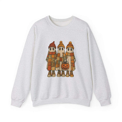 Halloween Ghost Trio Sweatshirt, Cute Fall Outfits, Spooky Season - Popbydesign